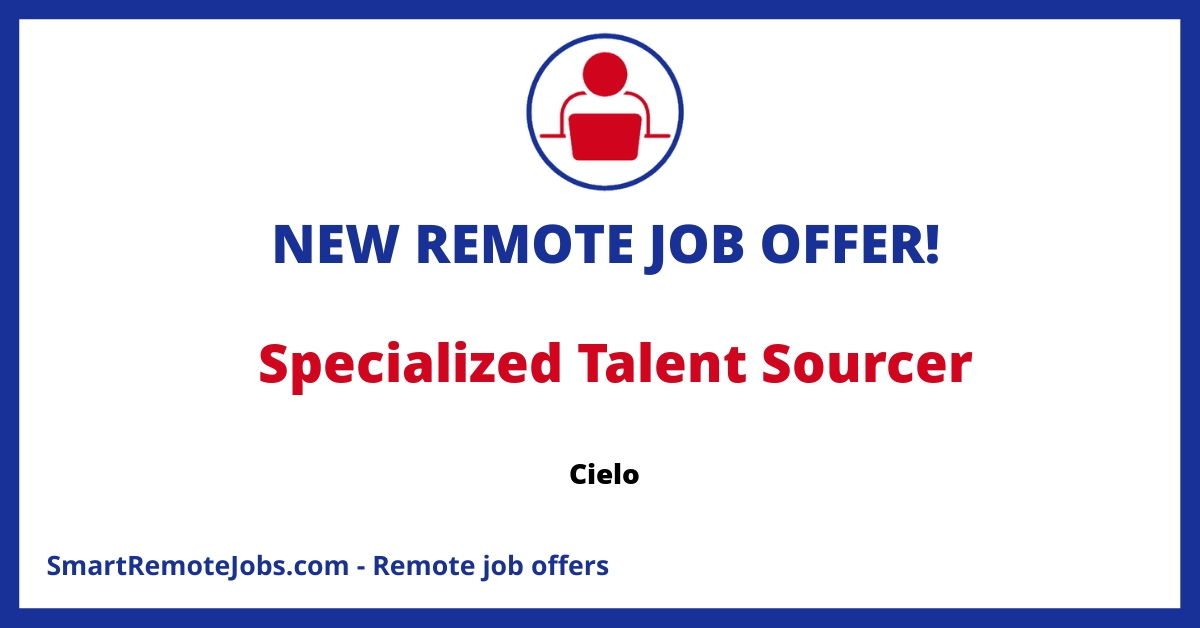 Join Cielo as a Specialized Talent Sourcer! Work with smart people, own your success, and help us rise above in the talent acquisition industry.