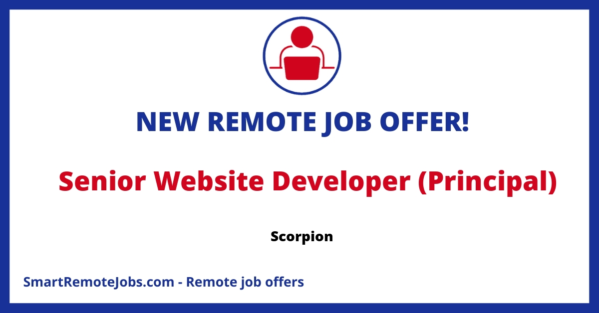 Join Scorpion as a Senior Website Developer, building and optimizing websites and landing pages to drive leads and ensure strong user experience.