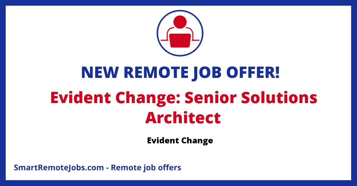 Seeking a Senior Solutions Architect passionate about effective, equitable social systems. Work remotely in the US, with a competitive salary and benefits.