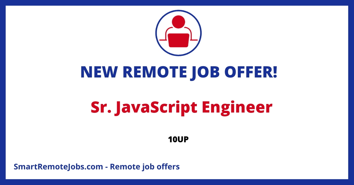 Join 10up as a Senior JavaScript Developer and innovate with a top team building state-of-the-art web UIs, utilized globally. Embrace remote work and grow with us.