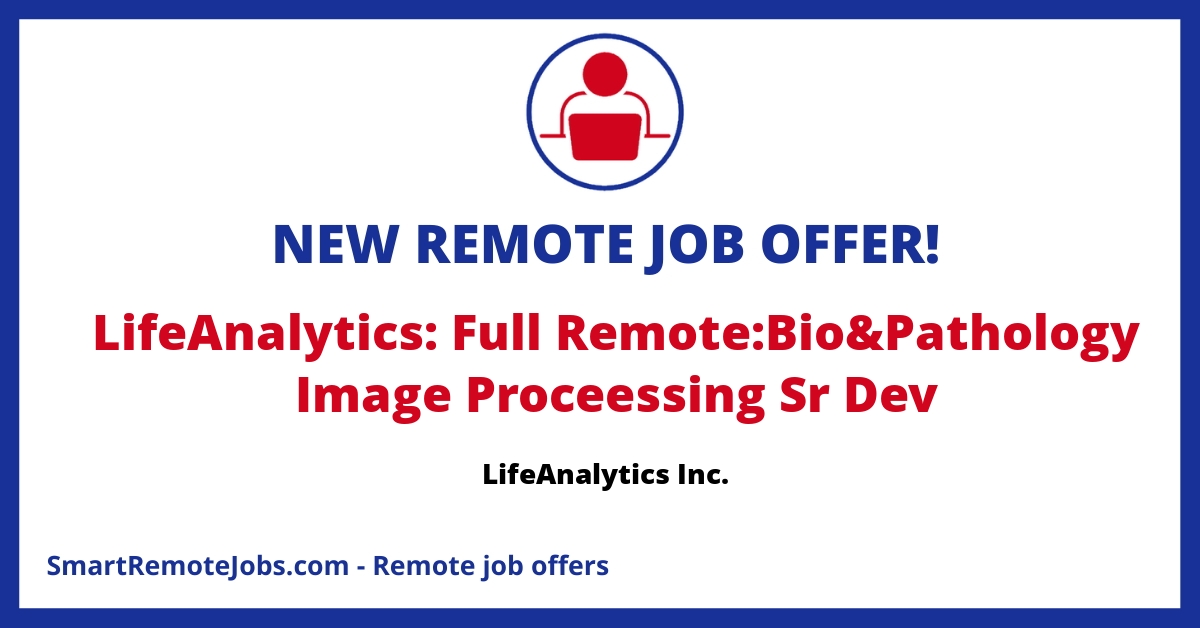 Join LifeAnalytics as an image processing developer to innovate in medical tech with IAS. Apply if you have cloud, API, CI/CD, and image analysis experience.