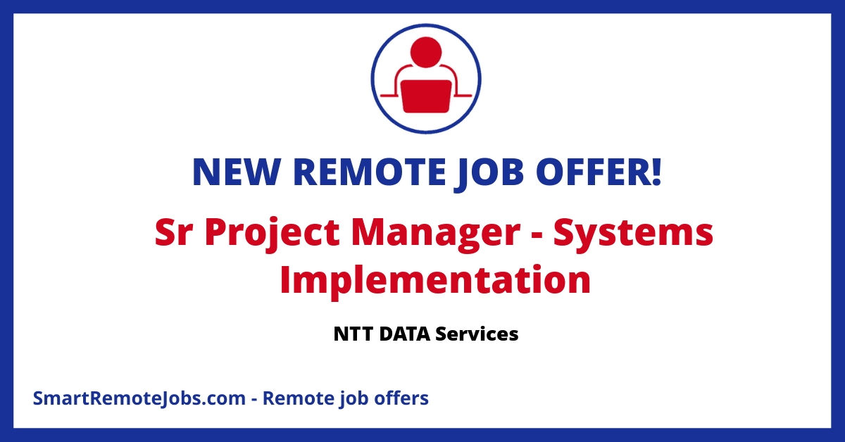 Join NTT DATA Services as a Sr Project Manager for Systems Implementation in Pittsburgh! Apply now if you have CTMS experience & a passion for innovation.