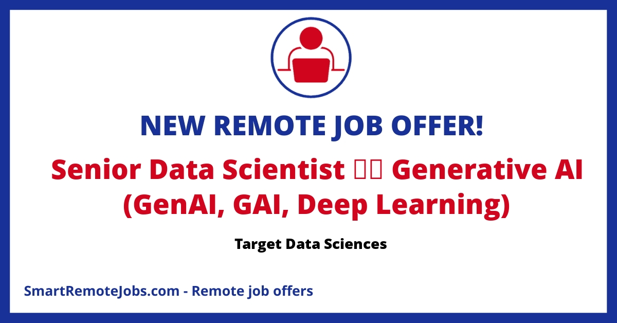 Join Target as a Sr Data Scientist to drive innovation with state-of-the-art algorithms and enhance decision-making across various domains.