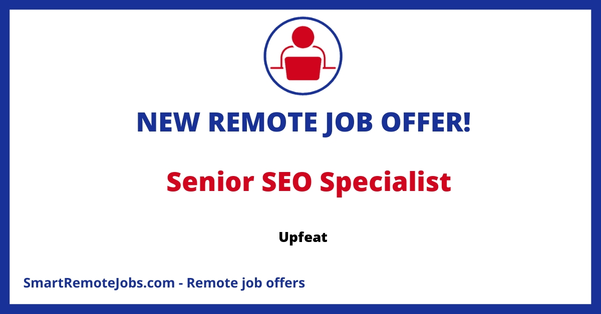 Join Upfeat as a Senior SEO Specialist to boost online deals with your technical SEO skills. Contribute to a fast-growing, diverse team in the e-commerce field.