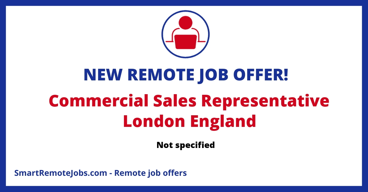 Join our team as a Commercial Sales Representative (CSR) to lead sales in EMEA, targeting companies with 101-2,000 employees. Based in London, remote role.