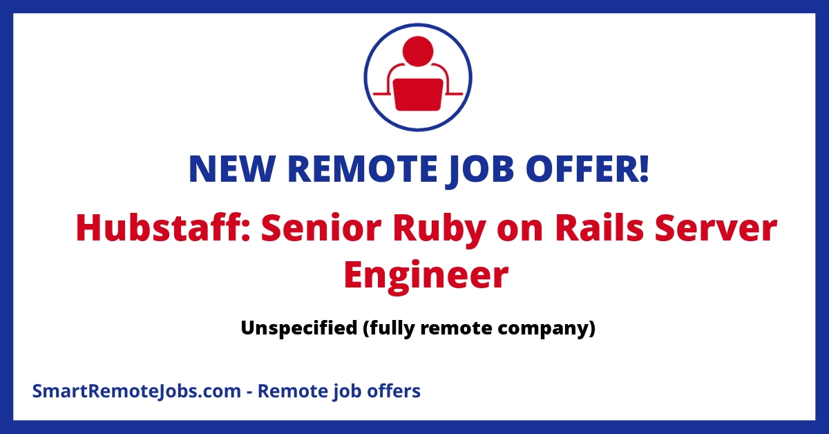 Join our team as a remote Senior Ruby on Rails Engineer! Full-time position with flexibility & benefits for experienced backend developers.