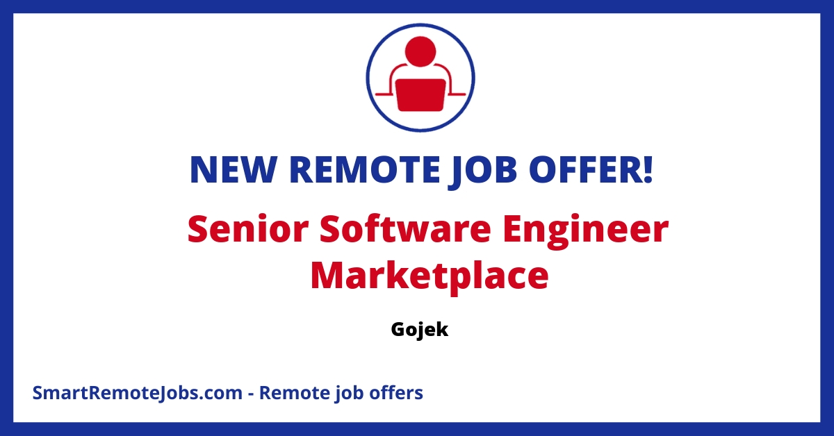 Join as a Senior Software Engineer in Bangalore, India, and play a key role in Gojek's Marketplace team, building applications that impact everyday life.