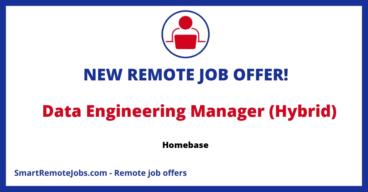 Join Homebase as an Engineering Manager and empower small businesses! Lead data teams to innovate in our inclusive, diverse culture.
