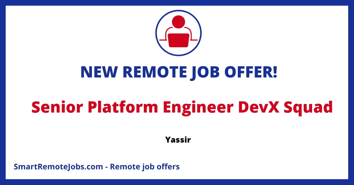 Join Yassir, a fast-growing super app in the Maghreb, as a Senior Platform Engineer and drive the digital transformation with your expertise.