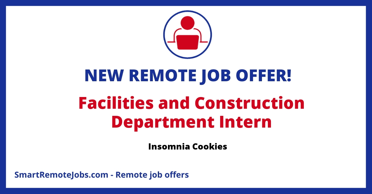 Join Insomnia Cookies' innovative Internship Program! Gain hands-on experience in our Facilities and Construction teams for Summer 2024 in Philly.