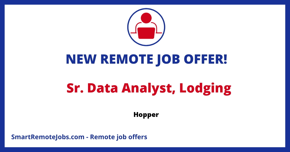 Join Hopper’s strategic lodging team and drive data engineering initiatives to enhance hotel and vacation rental offerings, providing key insights for business growth.
