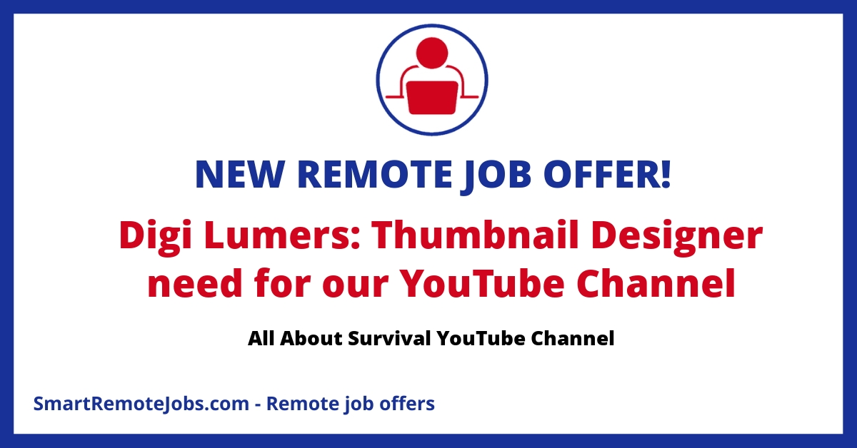 Join our dedicated team at All About Survival as a Thumbnail Designer. Bring your passion for firearms and design to a growing YouTube channel!