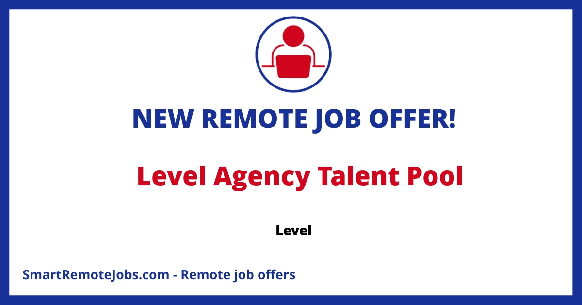 Join Level's talent pool for innovative performance marketing roles. Perfect for professionals and graduates passionate about strategic thinking and creativity.