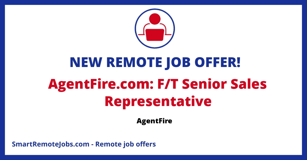 AgentFire, a SaaS company, is hiring a senior sales representative. Provides high quality real estate websites with various designs & powerful add-ons.