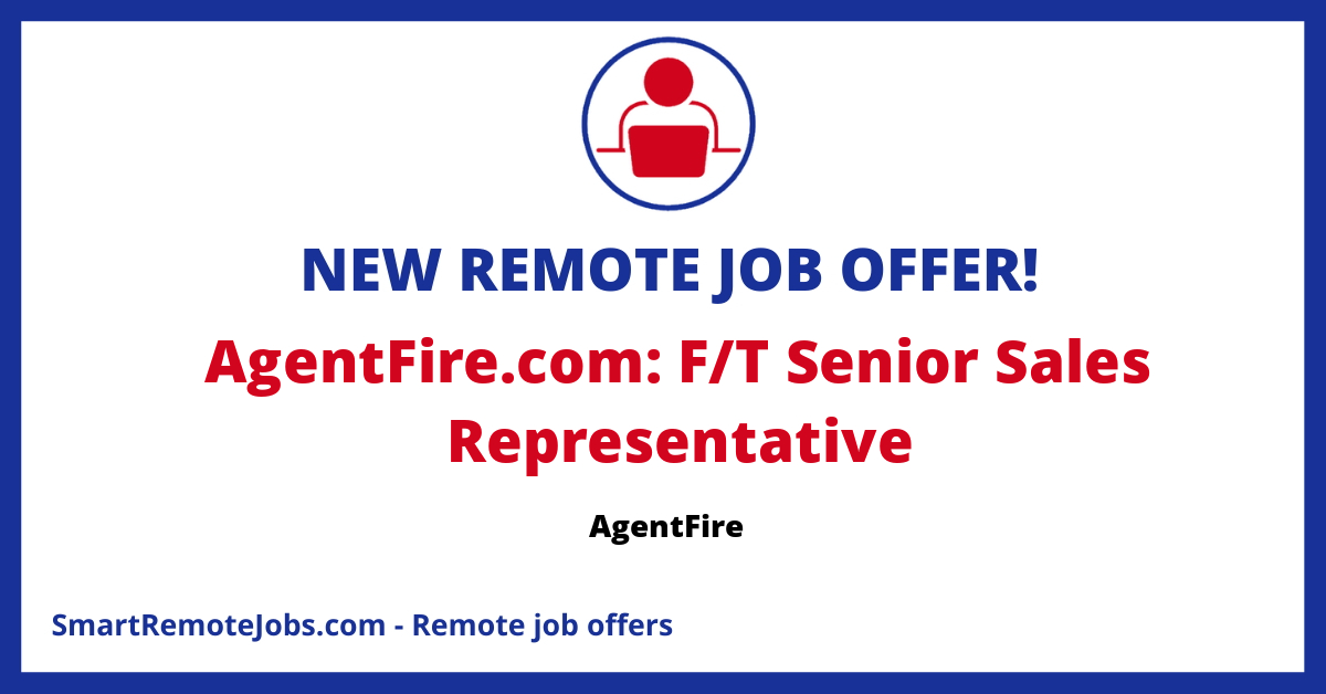 AgentFire, a SaaS company, is hiring a senior sales representative. Provides high quality real estate websites with various designs & powerful add-ons.