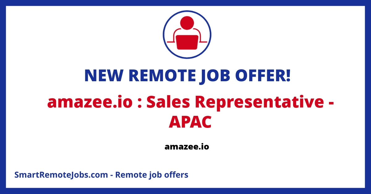 Amazee.io seeks Sales Representative to join their team and help create cloud based solutions for prospects.