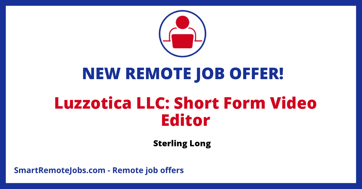 Job Opening: Sterling Long is seeking for an experienced Contract Editor with skills in motion graphics and video storytelling. Apply now!