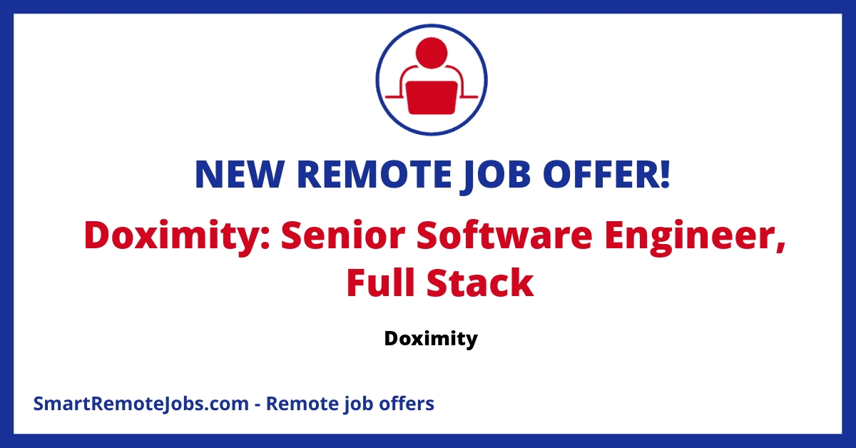 Join the team at Doximity, the largest network in the US healthcare industry. We're looking for a senior software engineer, apply now!