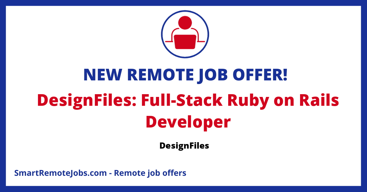 Join DesignFiles as a Full-Stack Ruby on Rails Developer! A remote, contract role focused on impactful project management for interior design businesses.