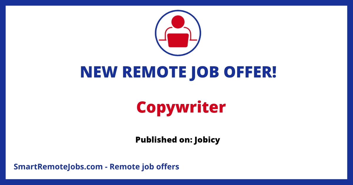 Join WebFX, a full-service digital marketing agency, as a remote copy team member. Seeking dedicated, detail-oriented individuals with strong writing skills.