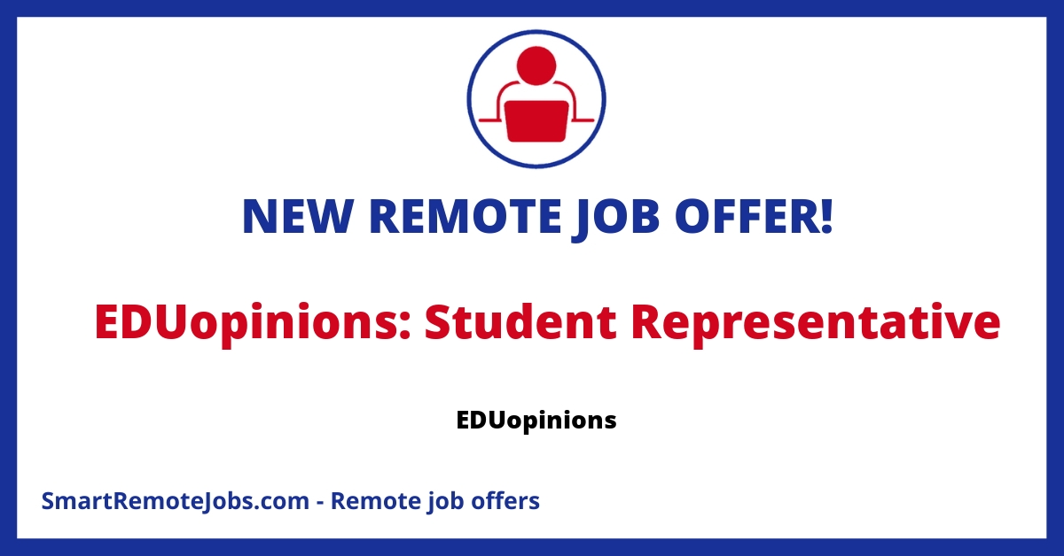 Join EDUopinions' Ambassador Team! Work remotely, earn bonuses, and help students find their ideal schools. Apply now for an exciting marketing role!