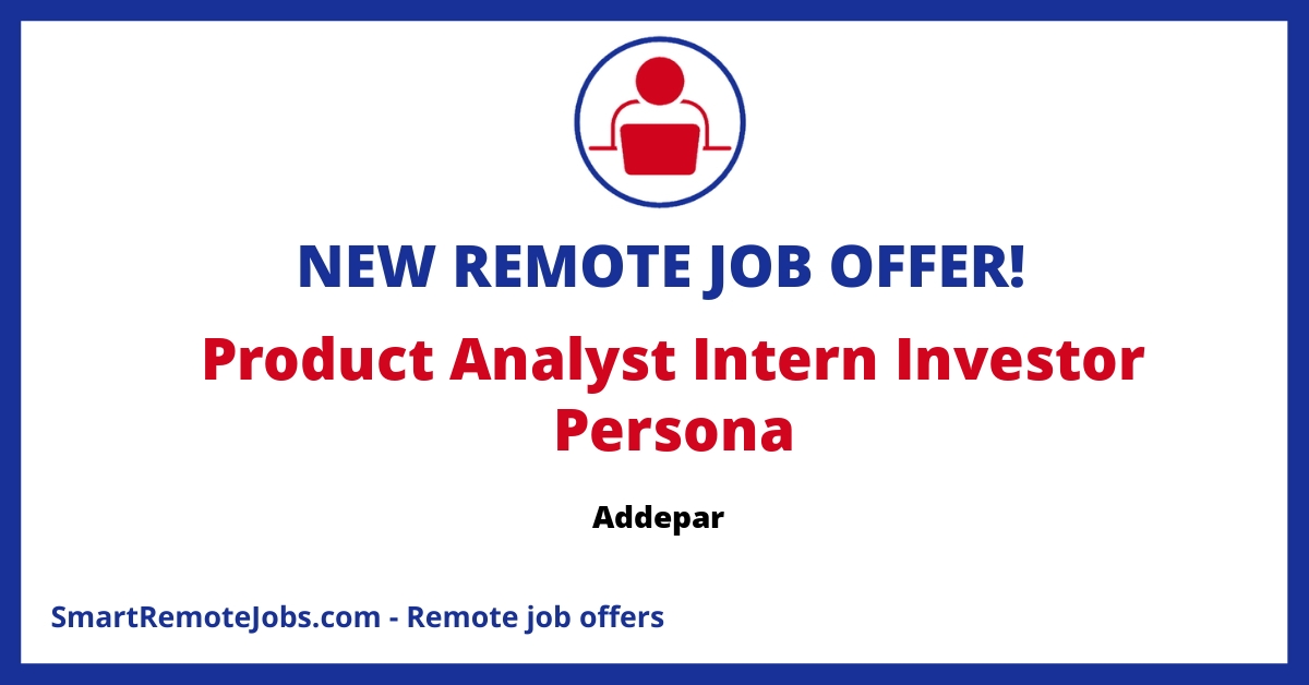 Join Addepar's Internship Program as a Product Analytics Intern for an immersive experience in investment analytics and wealth-tech innovation.