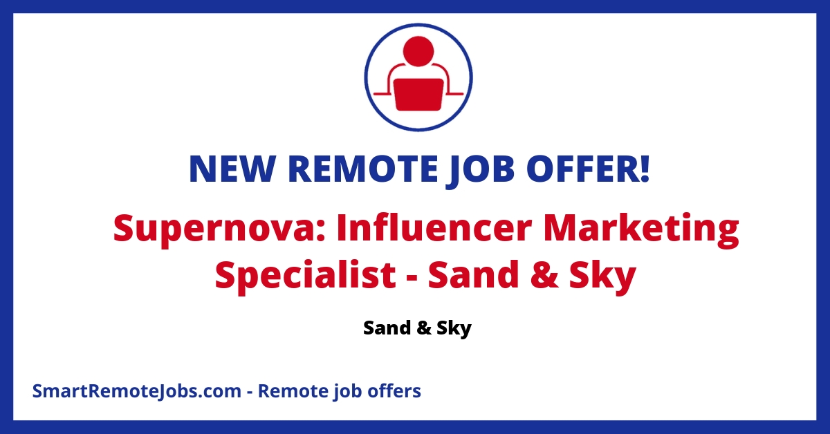 Join the Sand & Sky team, a leading skincare brand revolutionizing beauty routines with Australian botanicals. Apply to lead our influencer marketing!
