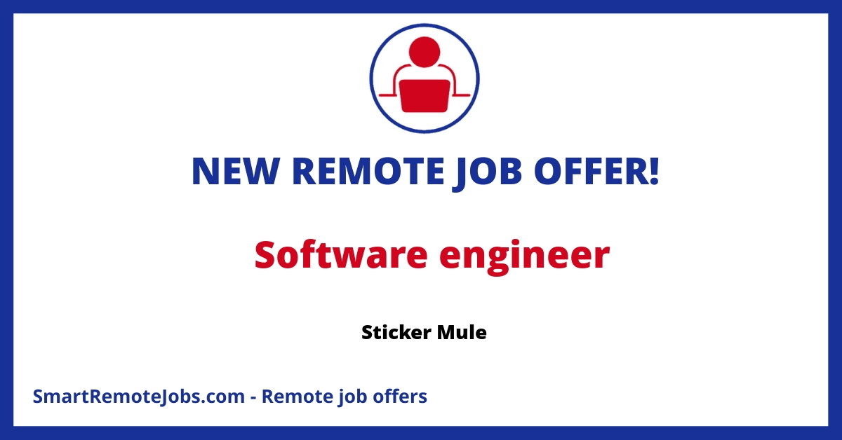 Join Sticker Mule's globally distributed software team. Enjoy remote work, a fun environment, and tackle exciting engineering challenges!