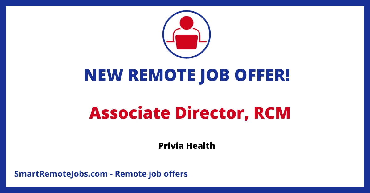 Join Privia Health as an Associate Director for Revenue Cycle Management to lead RCM operations, improve financial outcomes and empower our physicians.