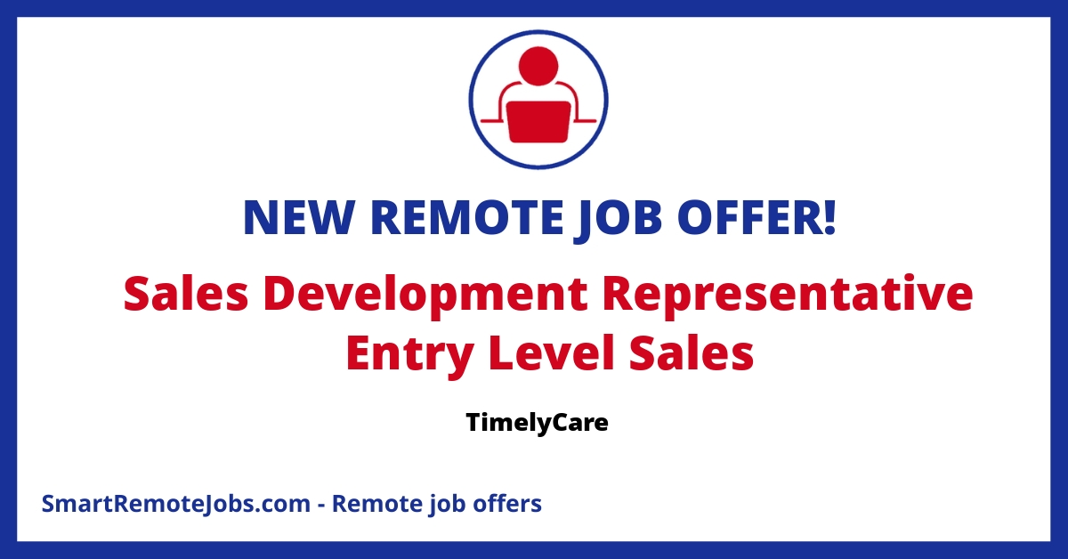 Join TimelyCare as a Sales Development Representative. Drive sales, engage prospects, and accelerate the pipeline with a dynamic marketing team.