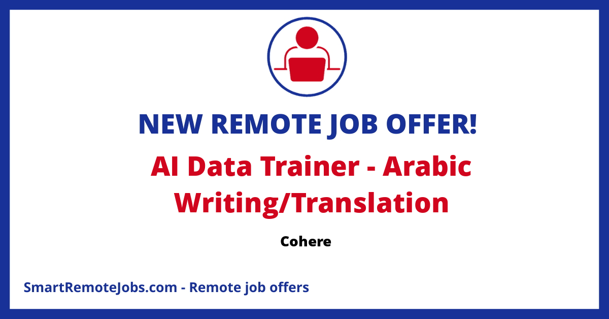 Ai data trainer arabic writing translation cohere smart remote jobs